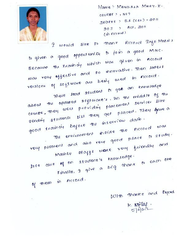 Dot Student Testimonial