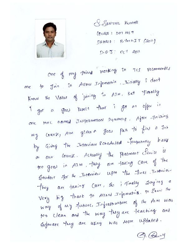 Dot Student Testimonial