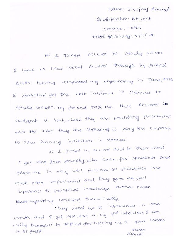 Dot Student Testimonial