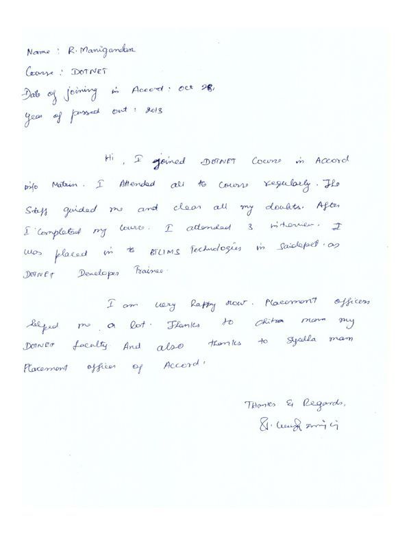 Dot Student Testimonial