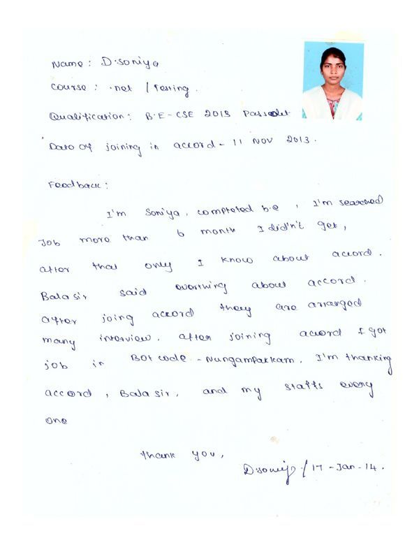 Dot Student Testimonial