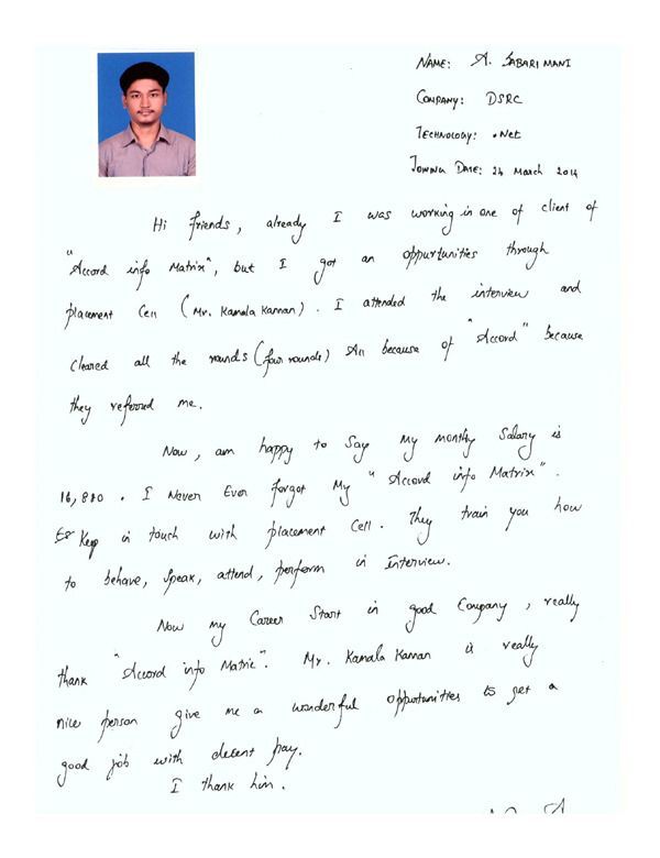 Dot Student Testimonial