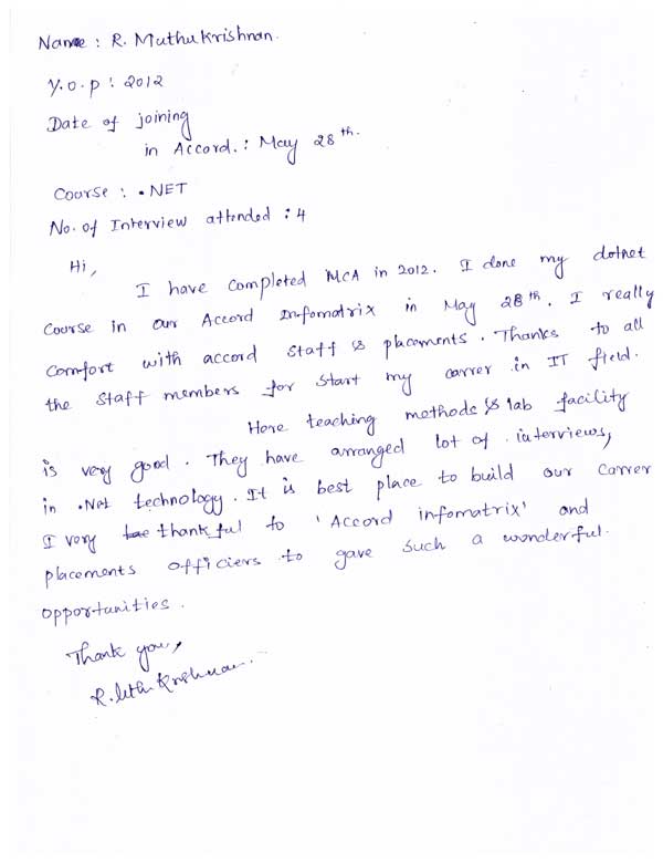 Dot Student Testimonial