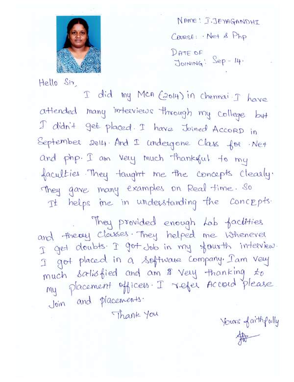 Dot Student Testimonial