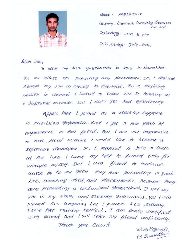 Dot Student Testimonial