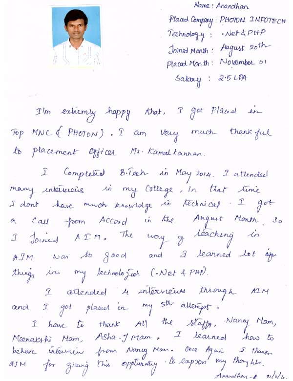 Dot Student Testimonial