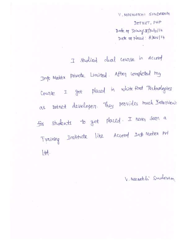 Dot Student Testimonial