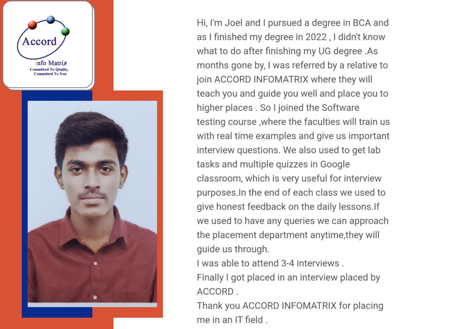 Student Testimonial